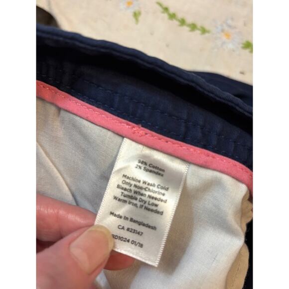 Talbots‎ Size 16 Girlfriend Chino Navy Blue Cotton Pants - Picture 4 of 4